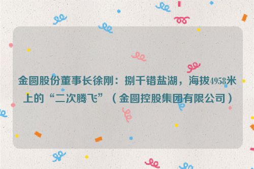 金圆股份董事长徐刚：捌千错盐湖，海拔4958米上的“二次腾飞”（金圆控股集团有限公司）