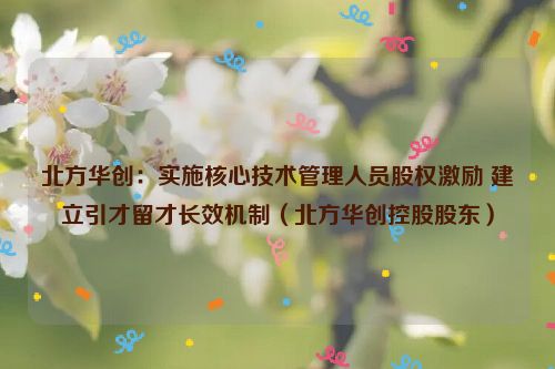 北方华创：实施核心技术管理人员股权激励 建立引才留才长效机制（北方华创控股股东）