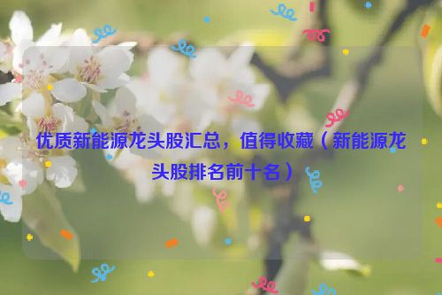 优质新能源龙头股汇总，值得收藏（新能源龙头股排名前十名）