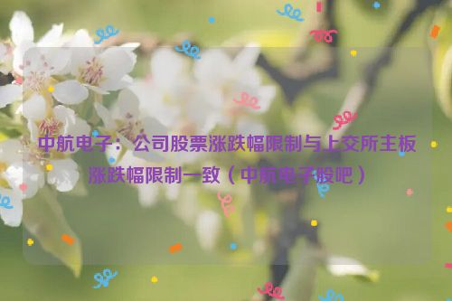 中航电子：公司股票涨跌幅限制与上交所主板涨跌幅限制一致（中航电子股吧）