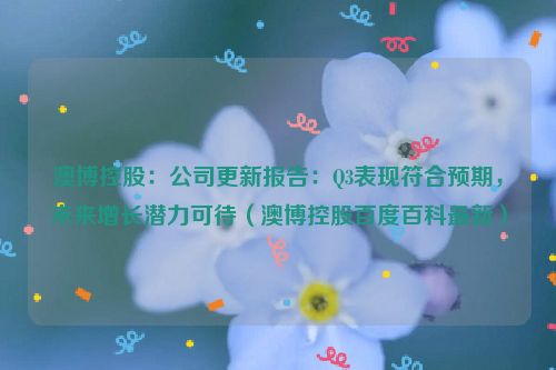 澳博控股：公司更新报告：Q3表现符合预期，未来增长潜力可待（澳博控股百度百科最新）