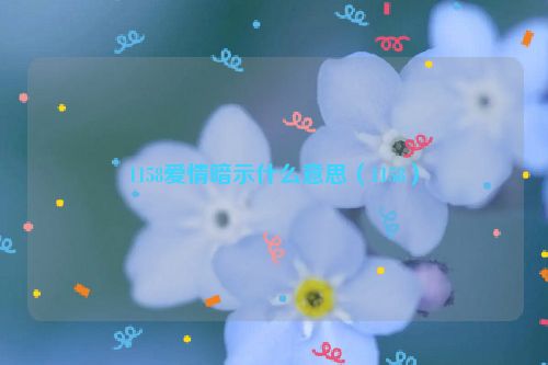 1158爱情暗示什么意思（1158）